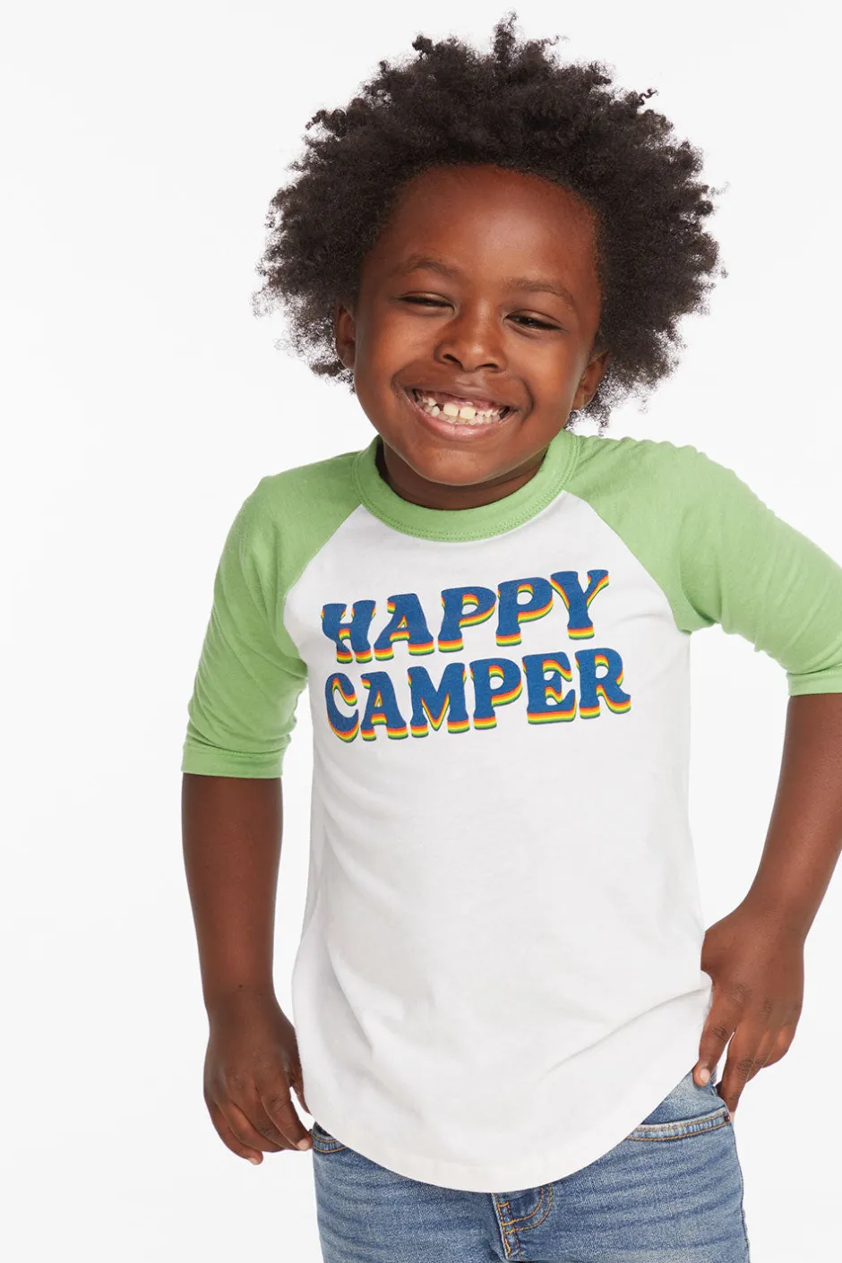 Kids/BOY Chaser Brand Happy Camper Boys Baseball Tee