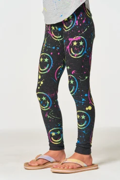 Kids Chaser Brand Happy Face Leggings