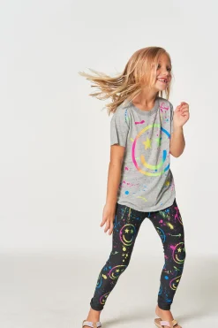Kids Chaser Brand Happy Face Leggings