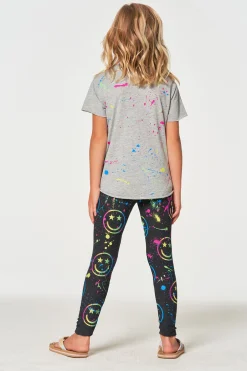 Kids Chaser Brand Happy Face Leggings