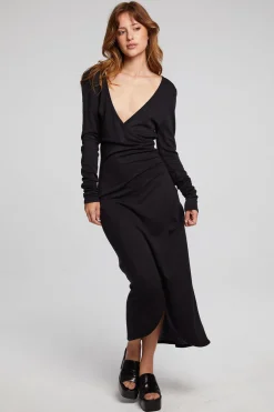 Women Chaser Brand Harmony Licorice Midi Dress