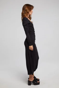 Women Chaser Brand Harmony Licorice Midi Dress