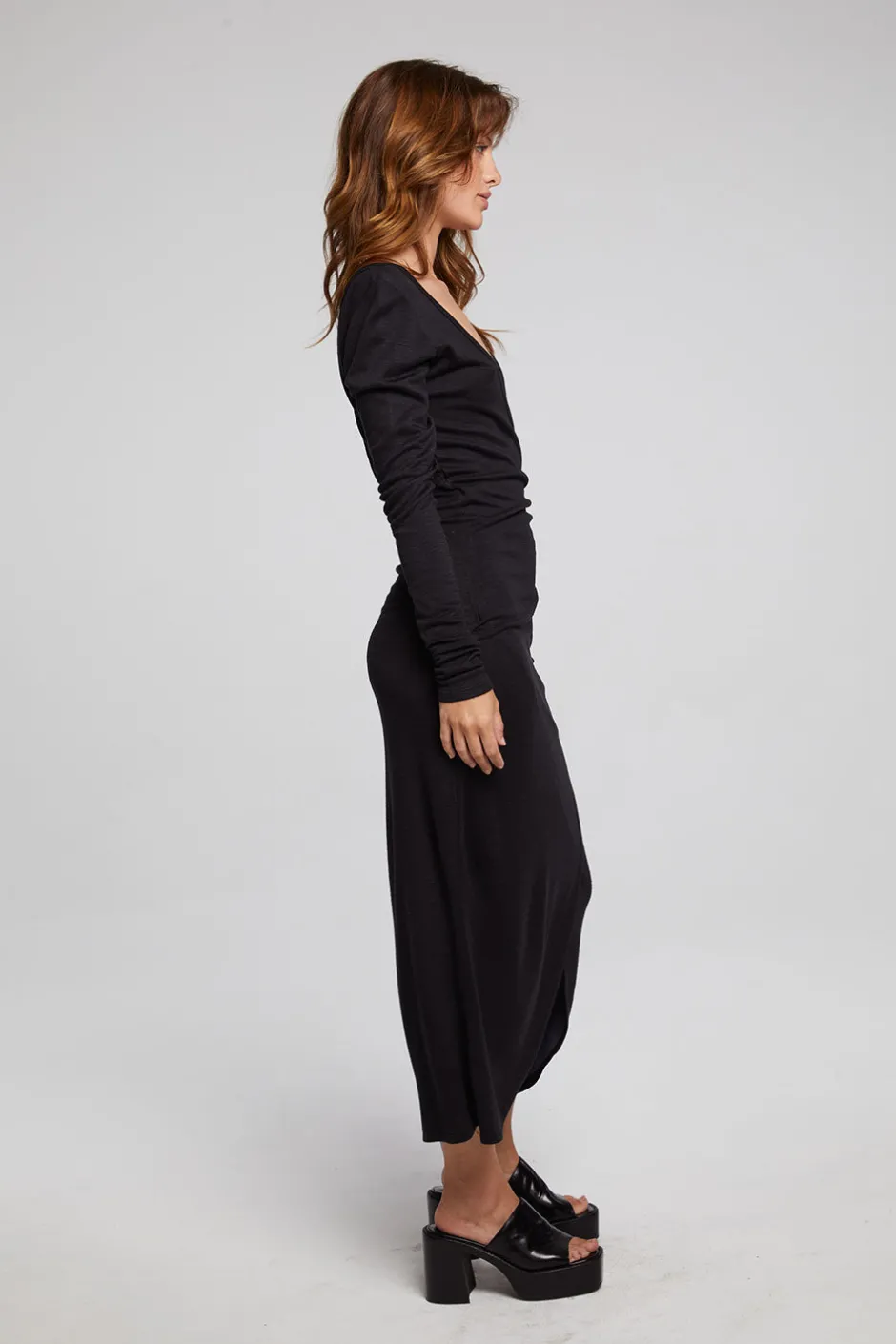 Women Chaser Brand Harmony Licorice Midi Dress