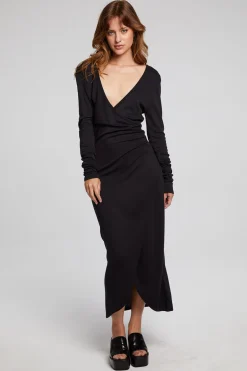 Women Chaser Brand Harmony Licorice Midi Dress