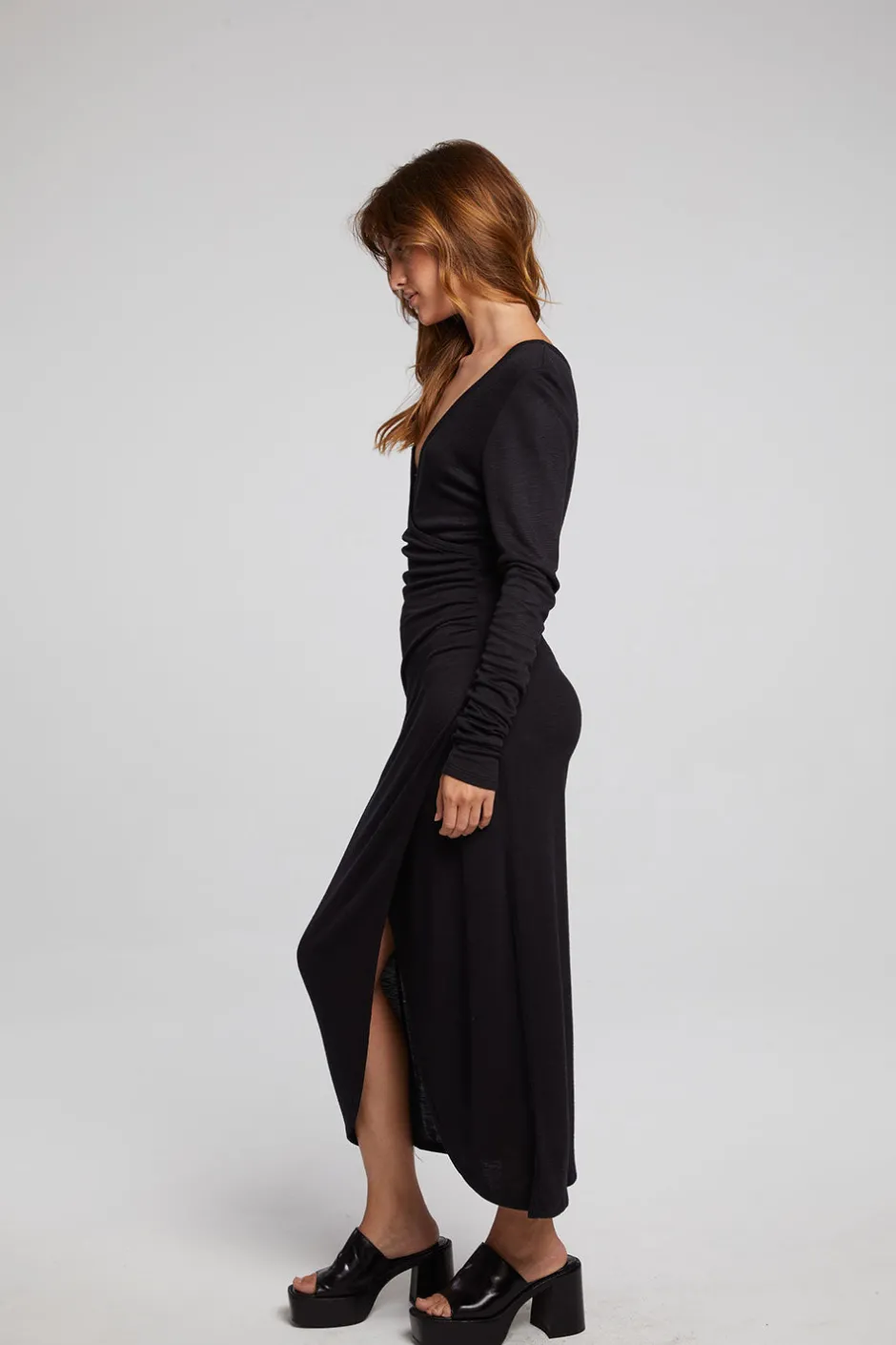 Women Chaser Brand Harmony Licorice Midi Dress