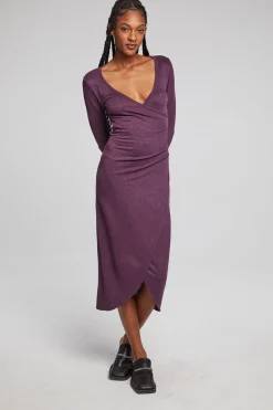 Women Chaser Brand Harmony Plum Perfect Midi Dress