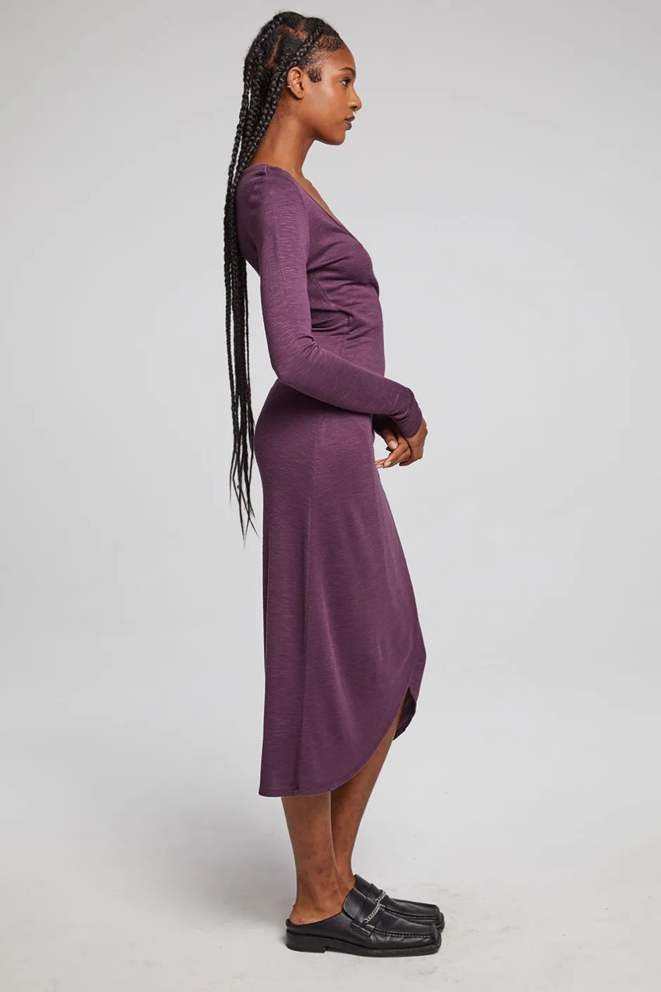 Women Chaser Brand Harmony Plum Perfect Midi Dress