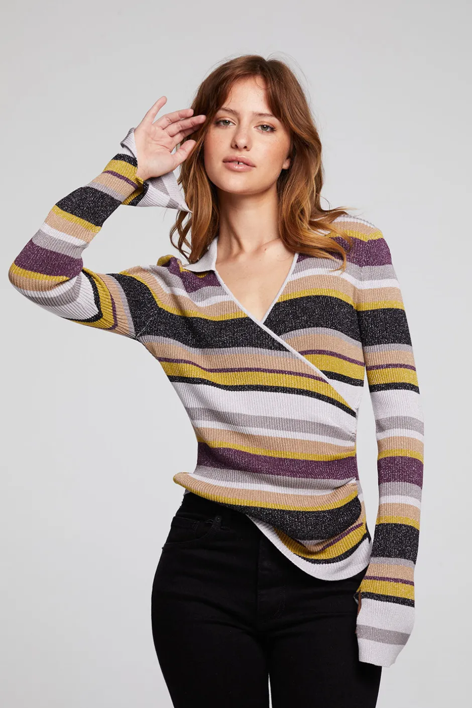 Women Chaser Brand Harper Haight Street Stripe Long Sleeve