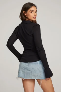 Women Chaser Brand Harper Licorice Long Sleeve