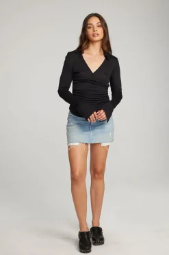 Women Chaser Brand Harper Licorice Long Sleeve
