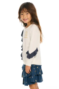 Kids Chaser Brand Harry Potter - Hogwarts Ruffle Pullover