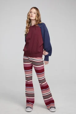 Women Chaser Brand Harvard Wine Red And Mood Indigo Pullover