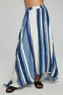 Women Chaser Brand Hazel Maxi Skirt - Pacific Stripe