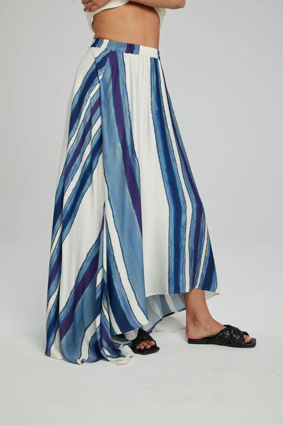 Women Chaser Brand Hazel Maxi Skirt - Pacific Stripe