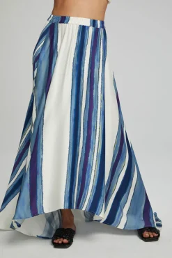 Women Chaser Brand Hazel Maxi Skirt - Pacific Stripe