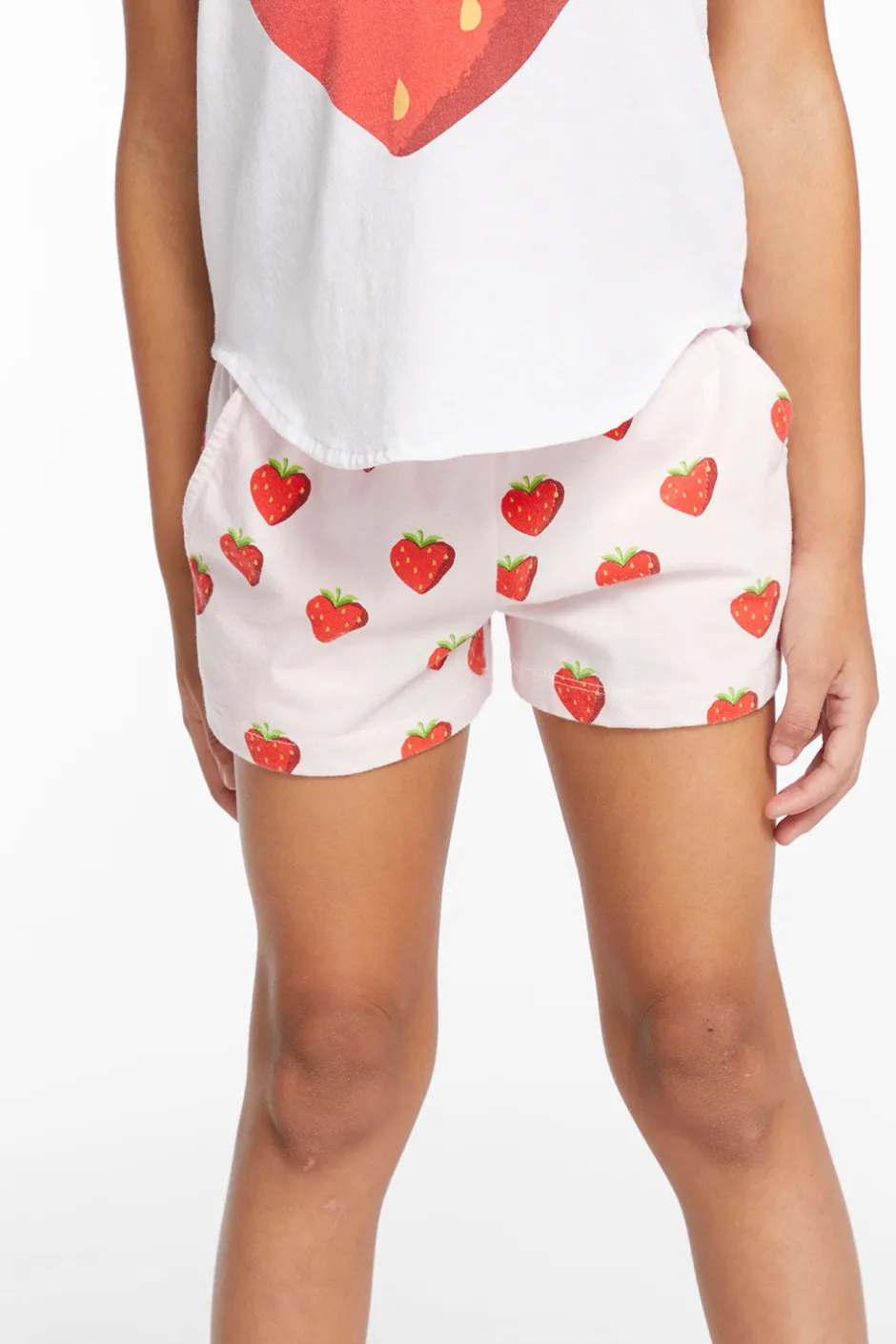 Kids Chaser Brand Heart Strawberry All Over Girls Shorts