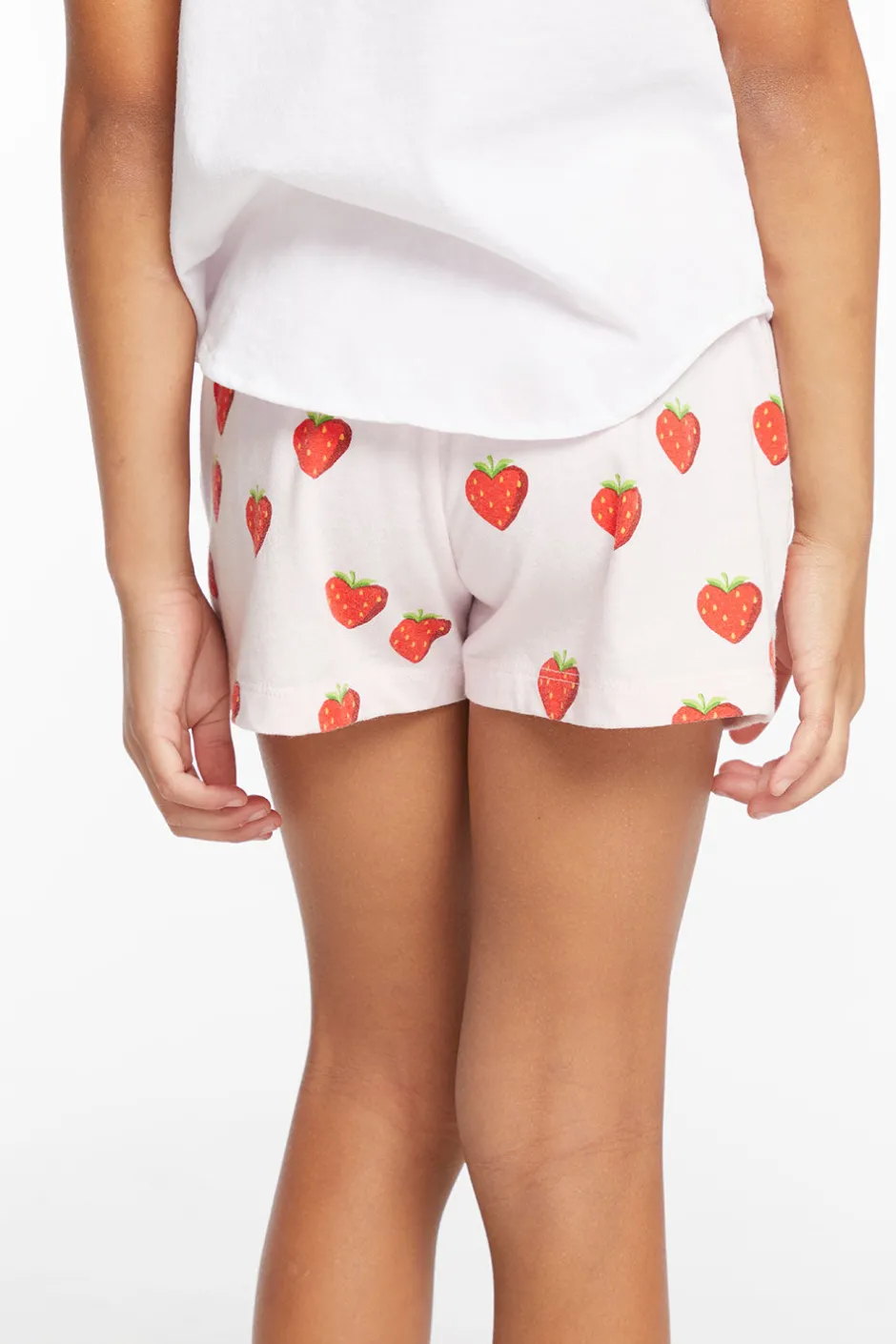 Kids Chaser Brand Heart Strawberry All Over Girls Shorts