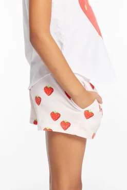 Kids Chaser Brand Heart Strawberry All Over Girls Shorts