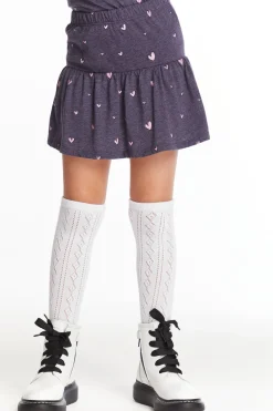 Kids Chaser Brand Hearts Girls Peplum Skort
