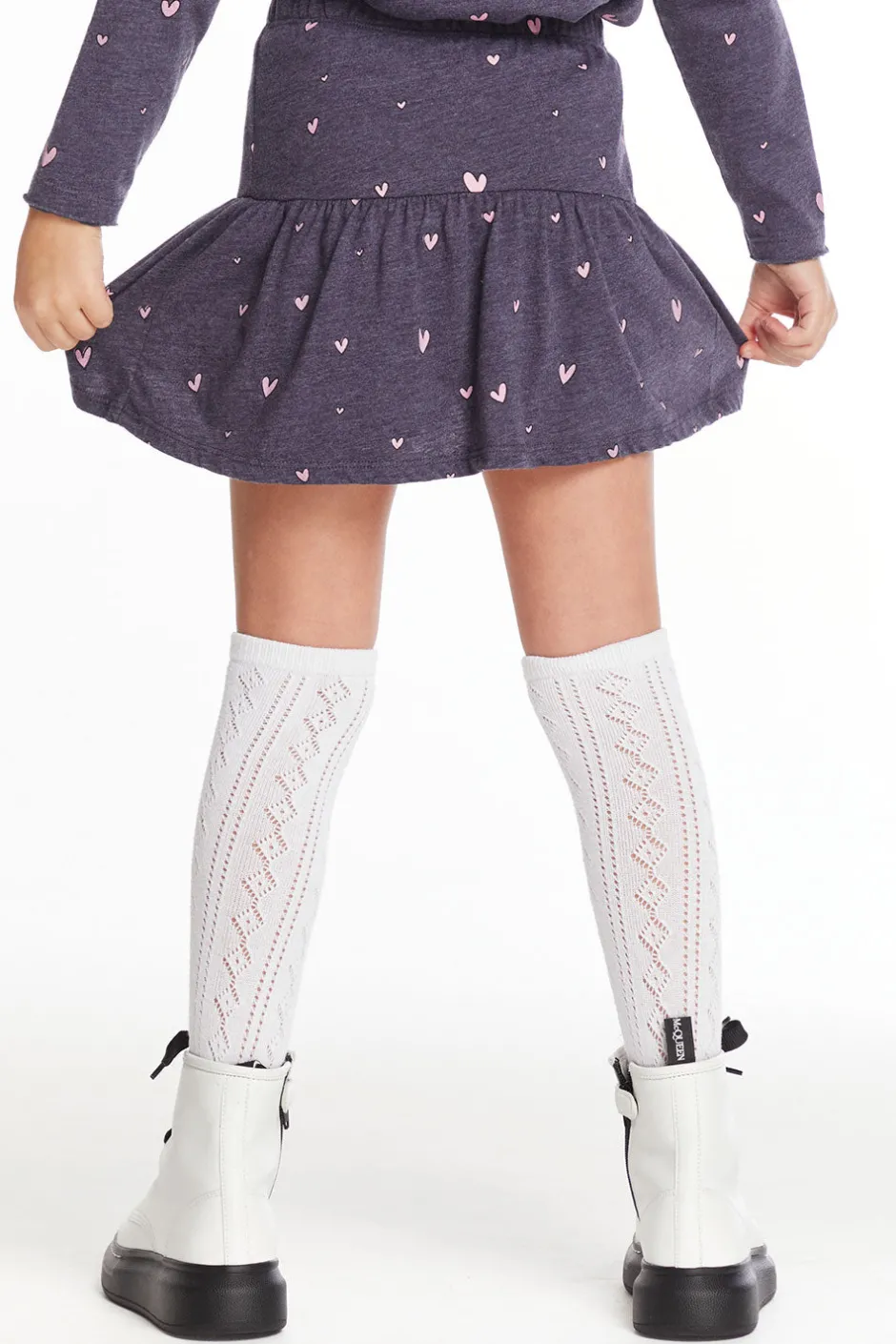 Kids Chaser Brand Hearts Girls Peplum Skort