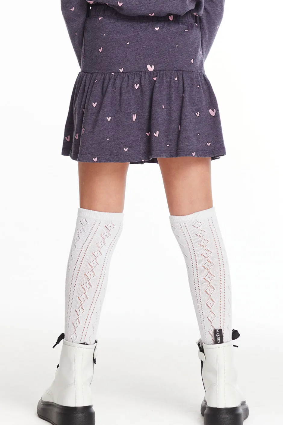 Kids Chaser Brand Hearts Girls Peplum Skort