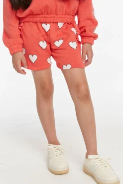 Kids Chaser Brand Hearts Girls Shorts