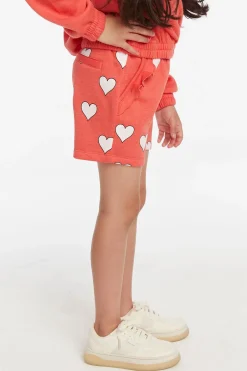 Kids Chaser Brand Hearts Girls Shorts