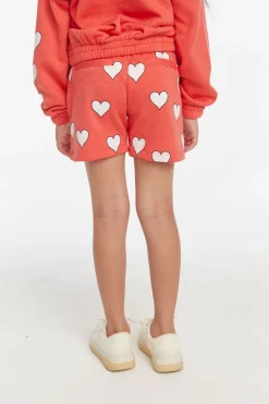 Kids Chaser Brand Hearts Girls Shorts