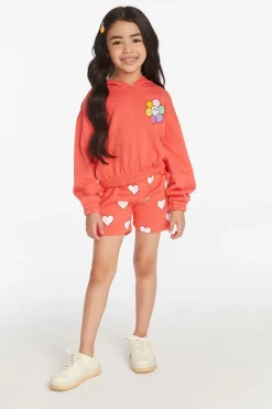 Kids Chaser Brand Hearts Girls Shorts