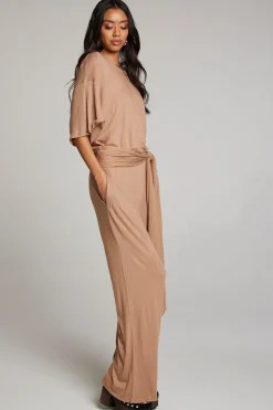 Women Chaser Brand Heather Warm Taupe Jumpsuit