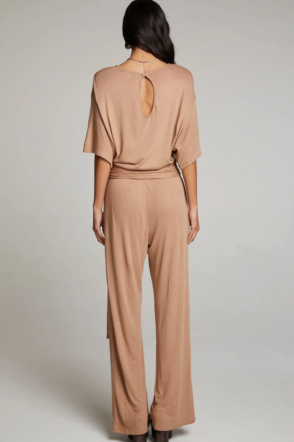 Women Chaser Brand Heather Warm Taupe Jumpsuit
