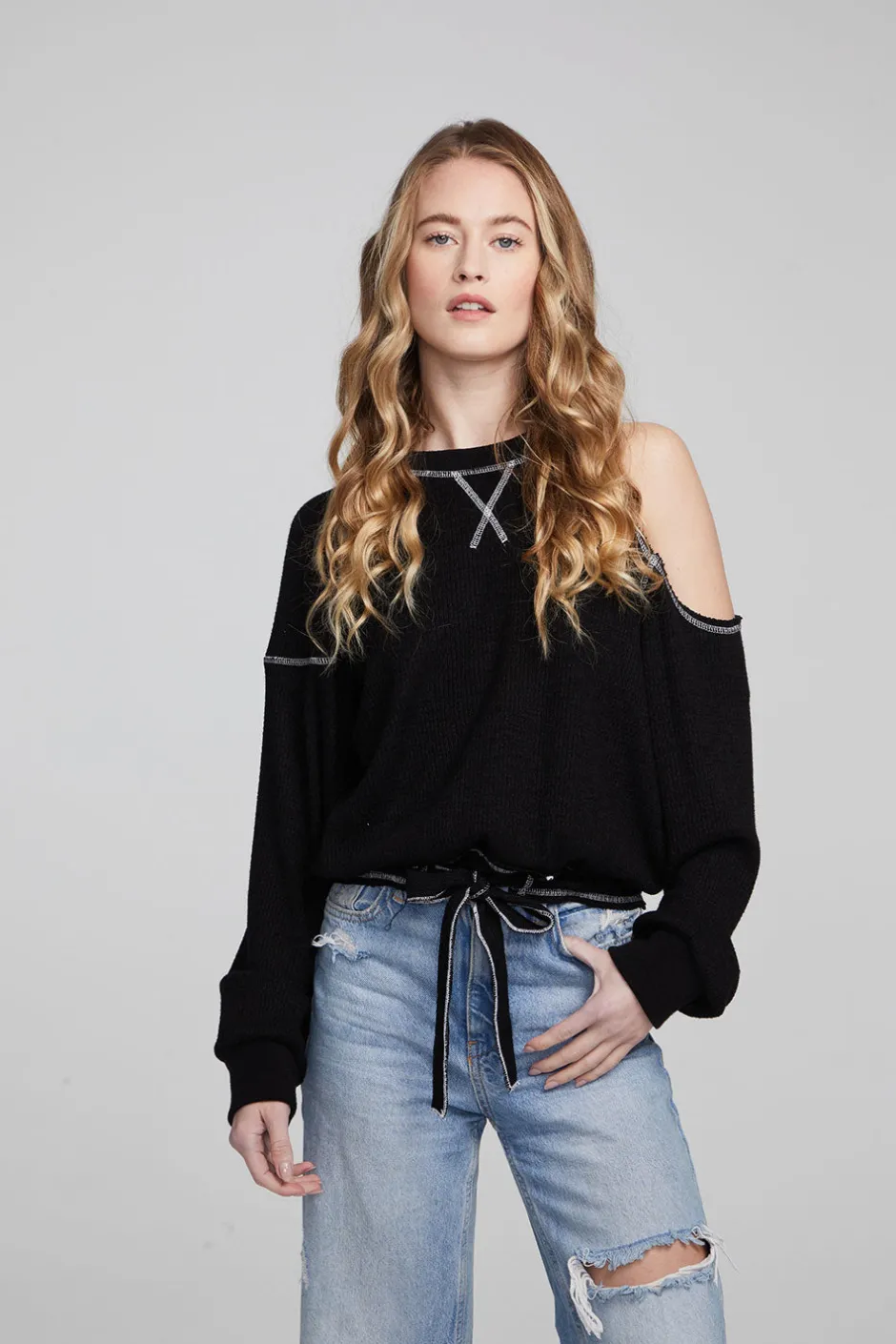 Women Chaser Brand Hendrix Shadow Black Pullover