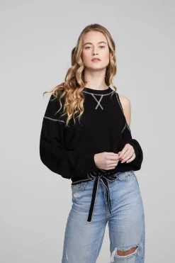 Women Chaser Brand Hendrix Shadow Black Pullover