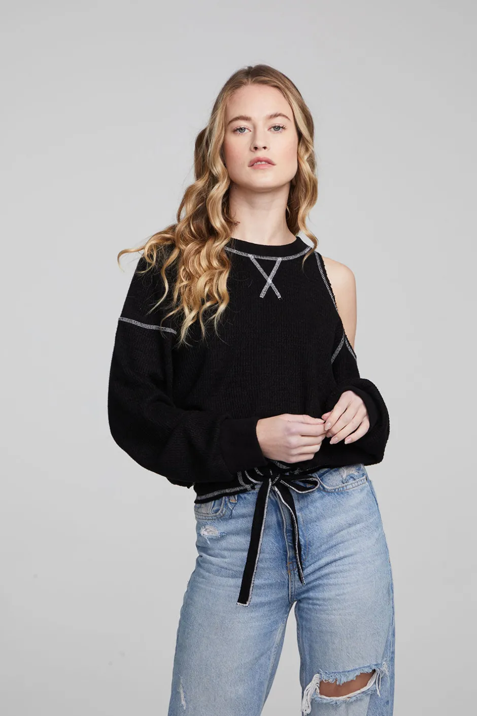 Women Chaser Brand Hendrix Shadow Black Pullover