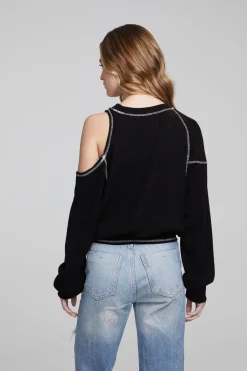 Women Chaser Brand Hendrix Shadow Black Pullover
