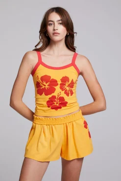 Women Chaser Brand Hibiscus Tank Top