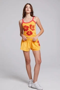 Women Chaser Brand Hibiscus Tank Top