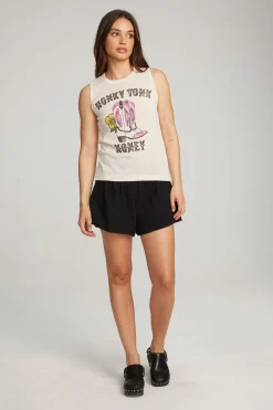 Women Chaser Brand Honky Tonk Honey Muscle Tee