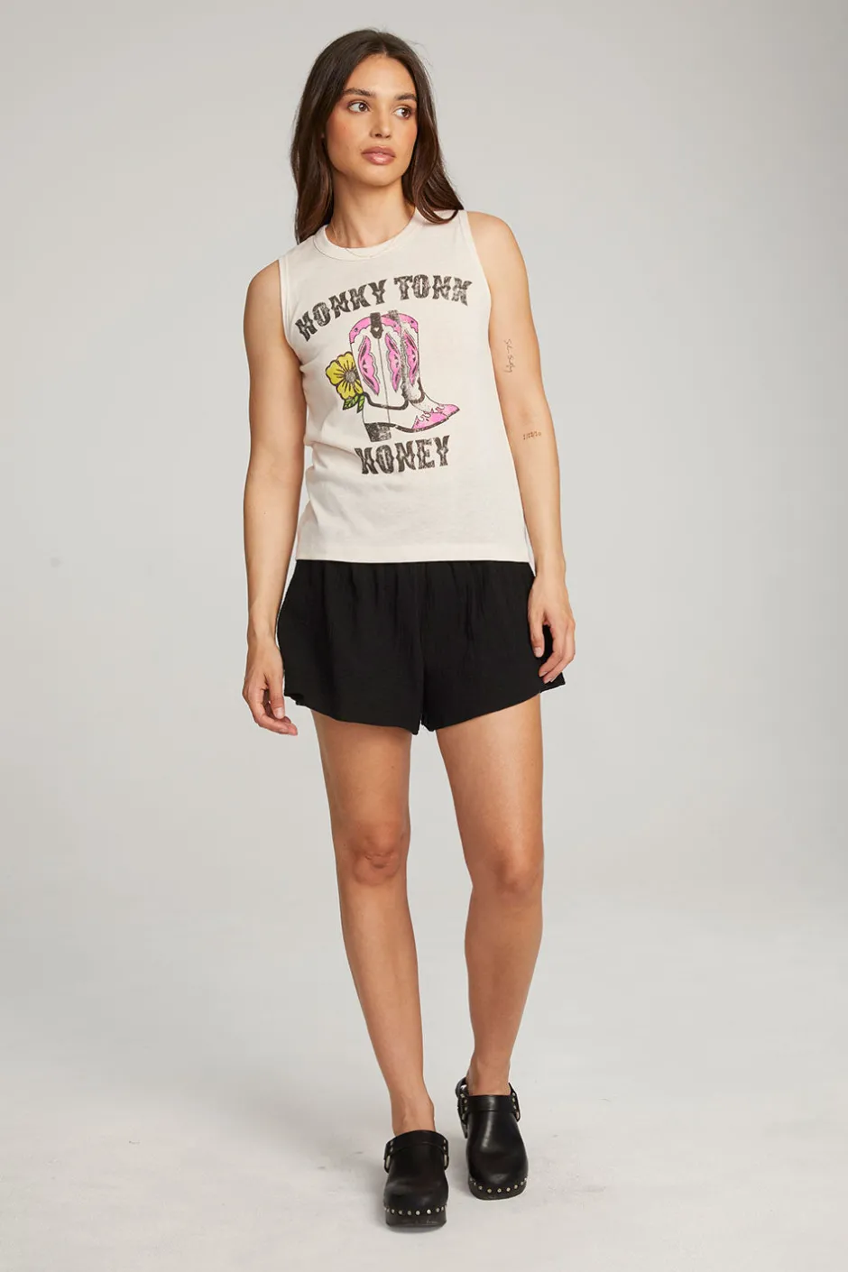 Women Chaser Brand Honky Tonk Honey Muscle Tee
