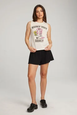 Women Chaser Brand Honky Tonk Honey Muscle Tee