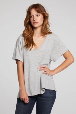 Women Chaser Brand Hyacinth Heather Grey Tee