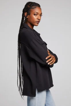 Women Chaser Brand Hyde Licorice Button Down