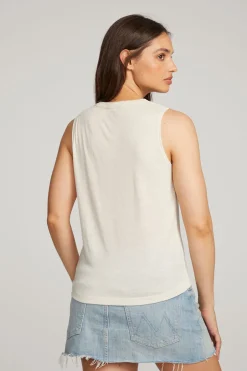 Women Chaser Brand Ibiza Palm Muscle Tee