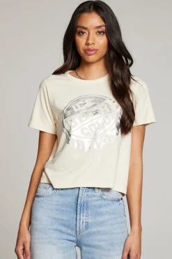 Women Chaser Brand Ice Cold Beer Embroidery Tee