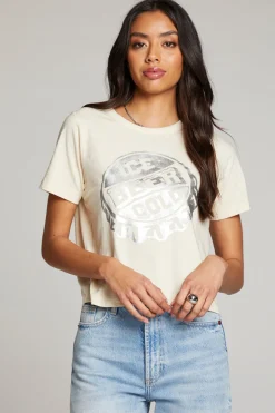 Women Chaser Brand Ice Cold Beer Embroidery Tee