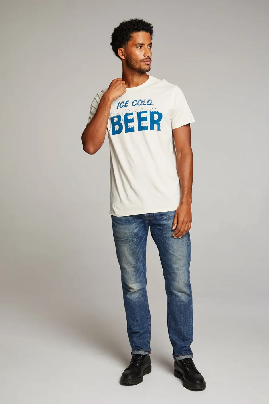 Chaser Brand Ice Cold Beer Mens Tee
