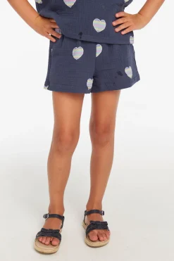Kids Chaser Brand Jade Blue Heart Girls Short