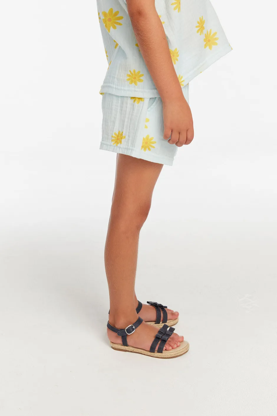 Kids Chaser Brand Jade Powder Blue Daisy Girls Short