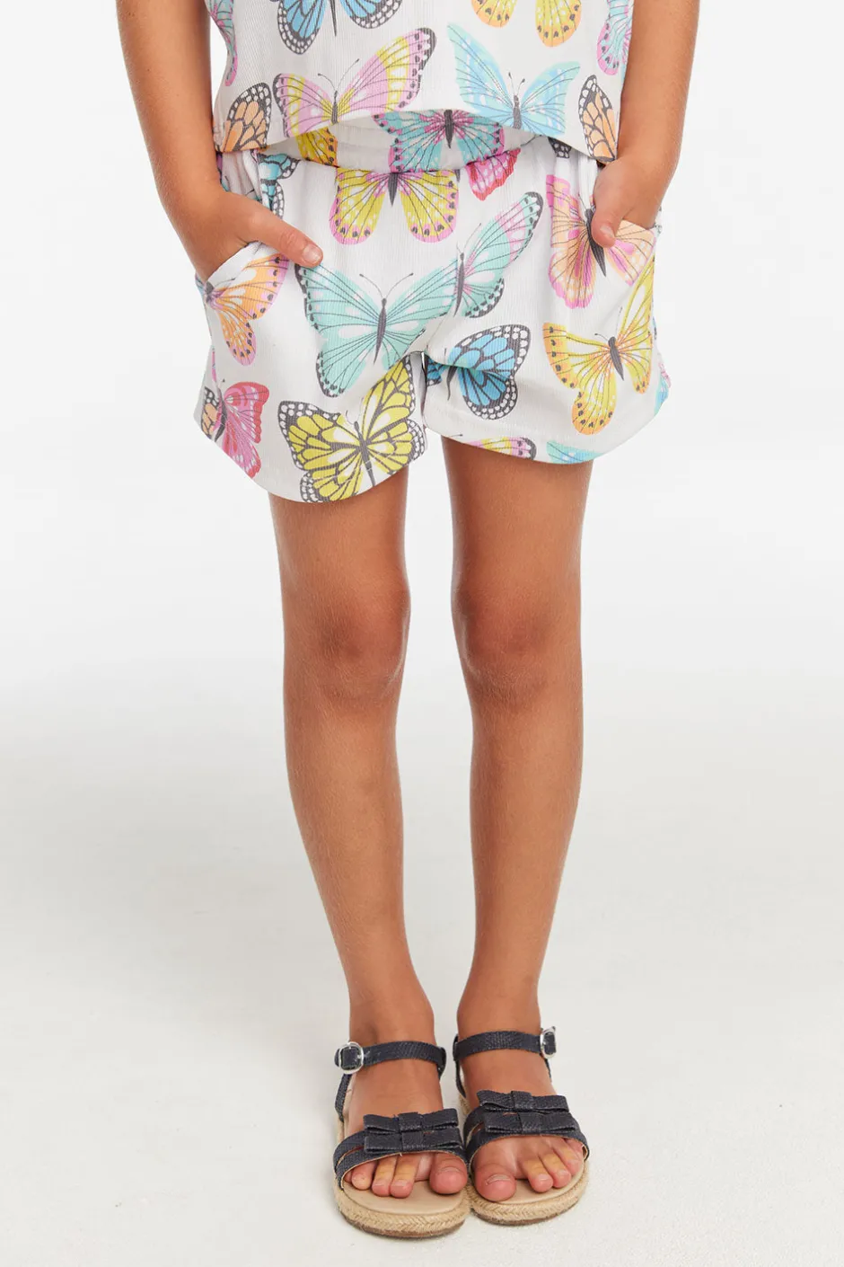 Kids Chaser Brand Jade She's A Butterfly Girls Short