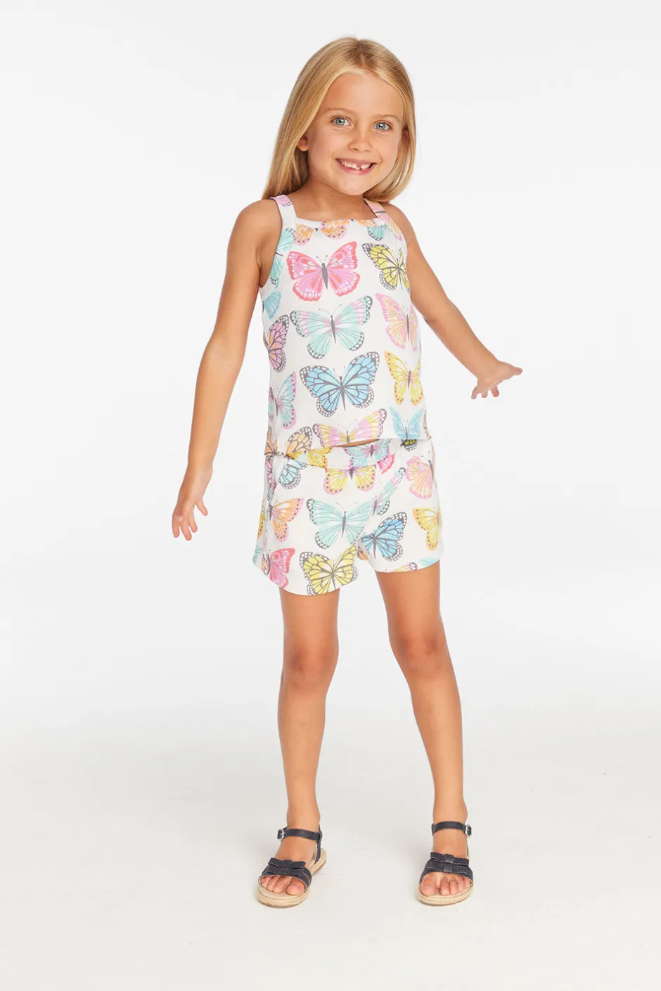 Kids Chaser Brand Jade She's A Butterfly Girls Short